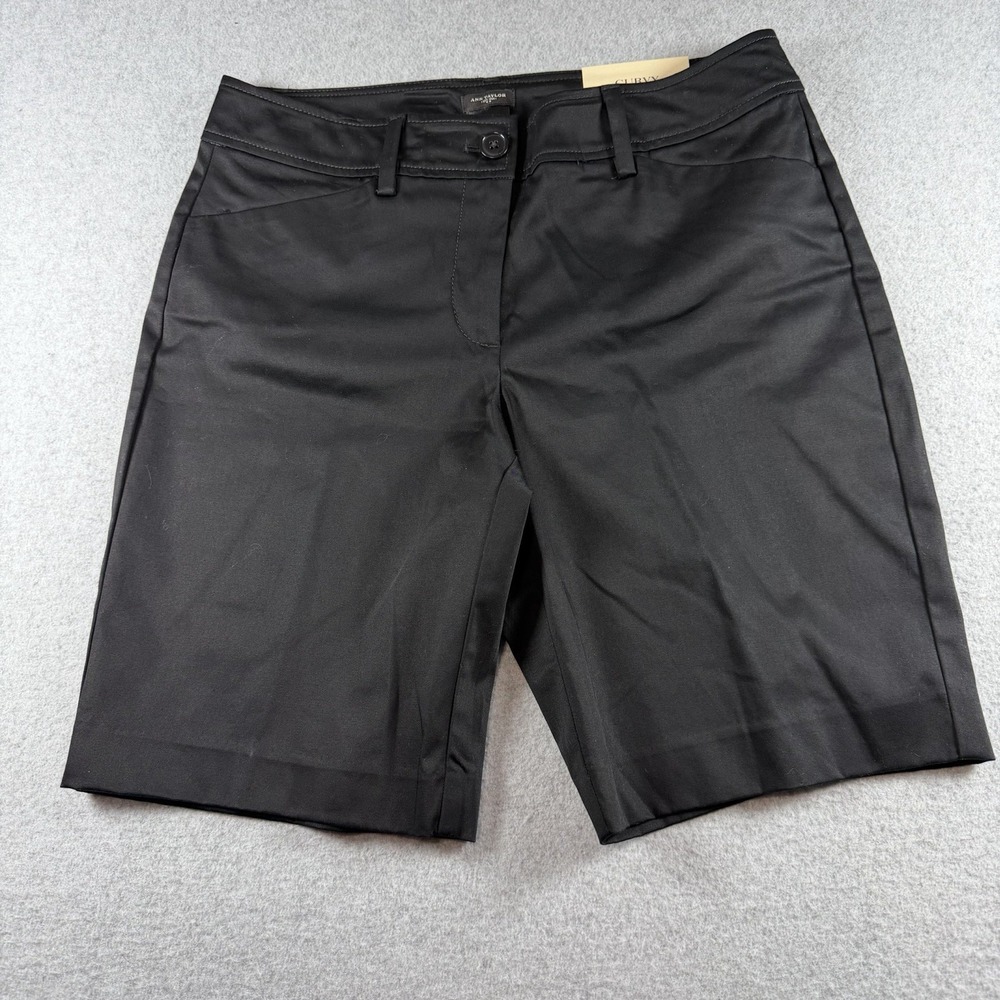 Ann Taylor Boardwalk Shorts Womens 8 NWT Black Curvy Fit Bermuda Walking Preppy